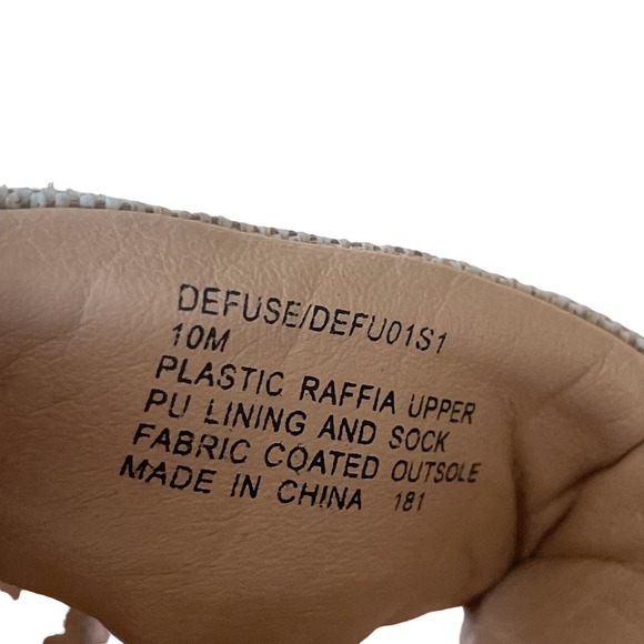 Steve Madden Women's Defuse Espadrille Wedge Sandal Raffia Size 10 - Picture 8 of 8